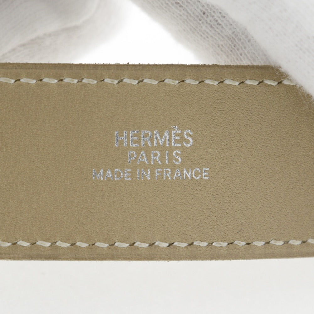 HERMES bracelet Calfskin beige Artemis Tuareg Women Used