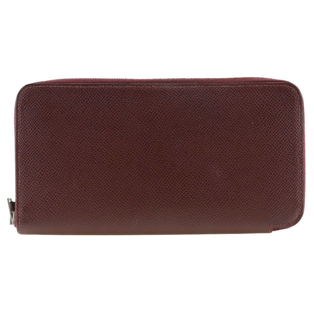 HERMES Long Wallet Purse Epsom Bordeaux Azap Long Silk Inn Women Used