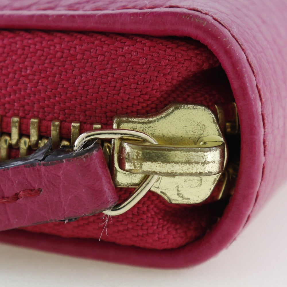 GUCCI Bifold Wallet 420113  Calfskin pink Zip Around Women Used