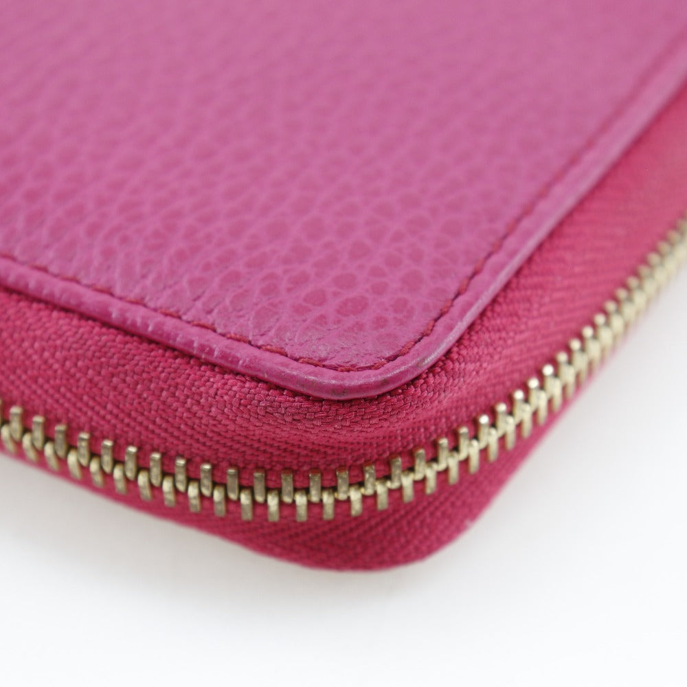 GUCCI Bifold Wallet 420113  Calfskin pink Zip Around Women Used