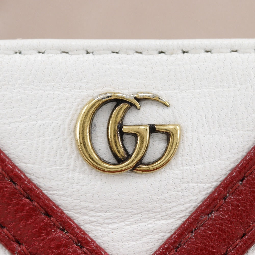 GUCCI Sandals 601553 leather White / red GG ribbon Women 37 Used