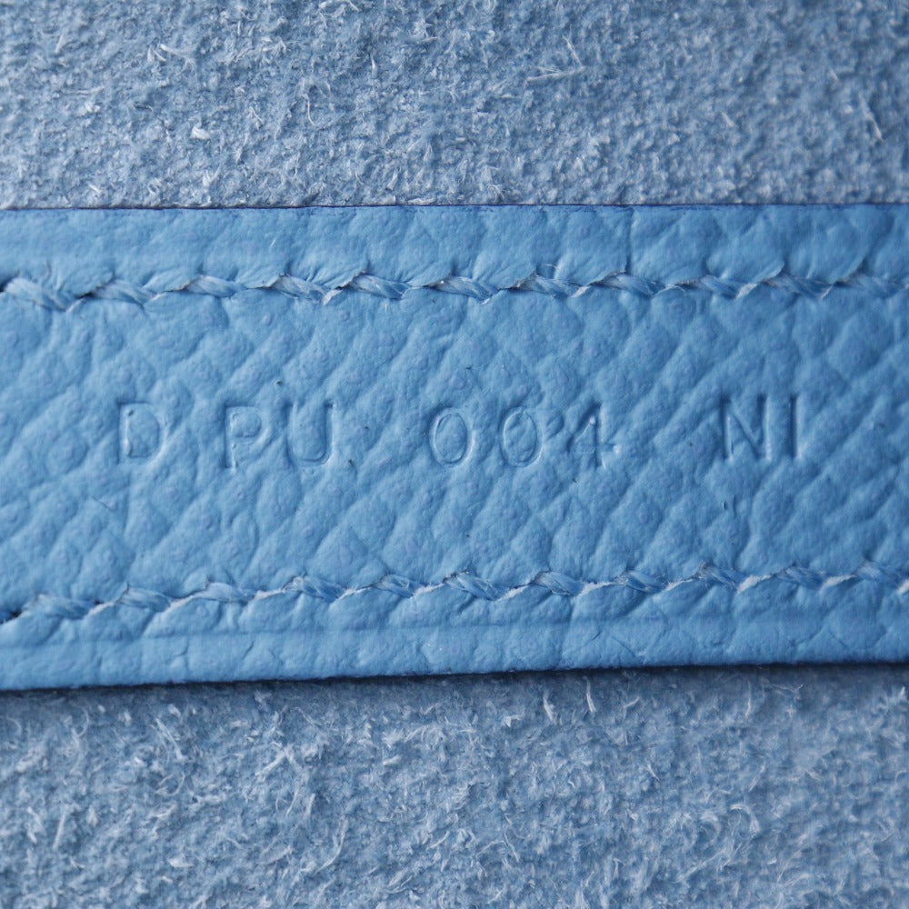 HERMES Handbag Epsom light blue Tresage Pico Tan Lock MM