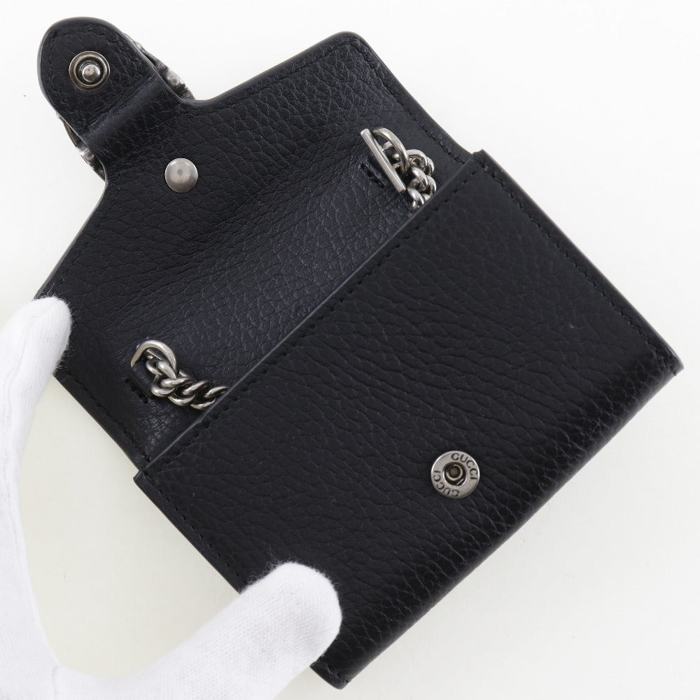 GUCCI Coin case 574930 Calfskin black Chain wallet Dionysus Chain Coin Purse