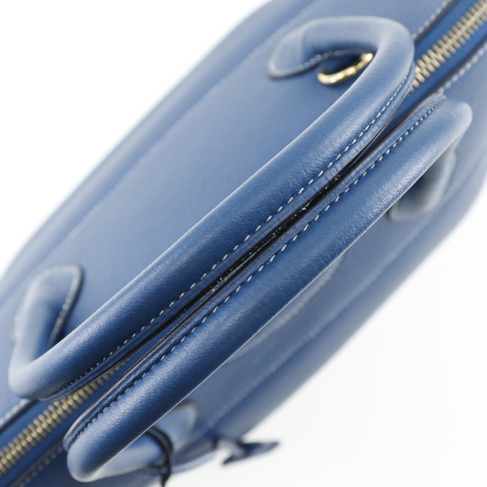 HERMES Handbag G Engraving Taurillon Clemence Blue Bored 37