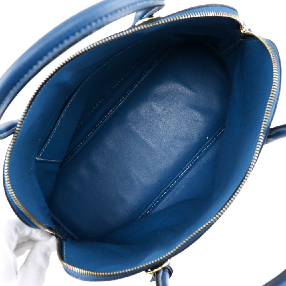HERMES Handbag G Engraving Taurillon Clemence Blue Bored 37