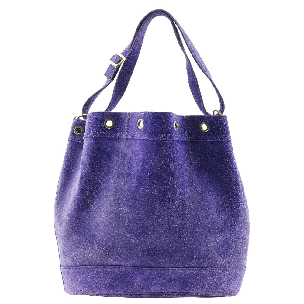 HERMES Shoulder Bag Suede purple Market GM Women Used