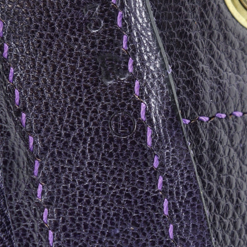 HERMES Shoulder Bag Suede purple Market GM Women Used