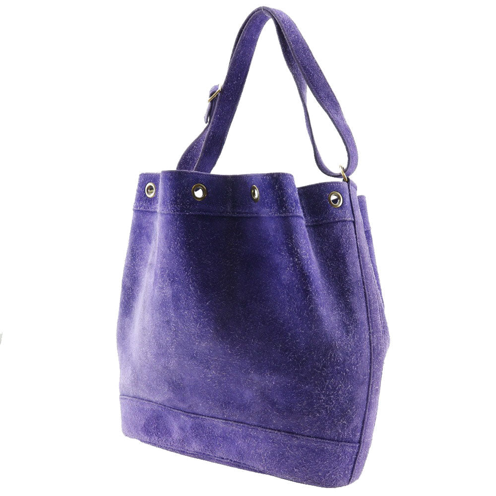 HERMES Shoulder Bag Suede purple Market GM Women Used
