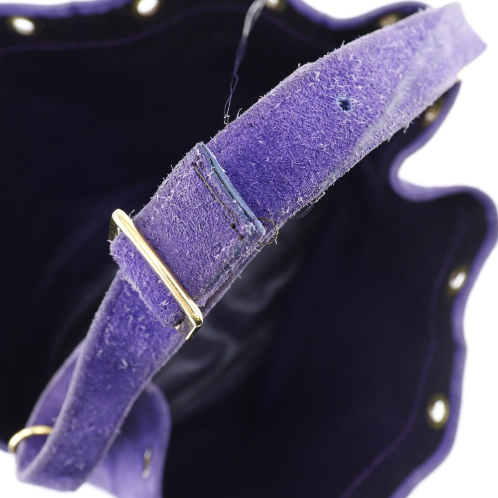 HERMES Shoulder Bag Suede purple Market GM Women Used
