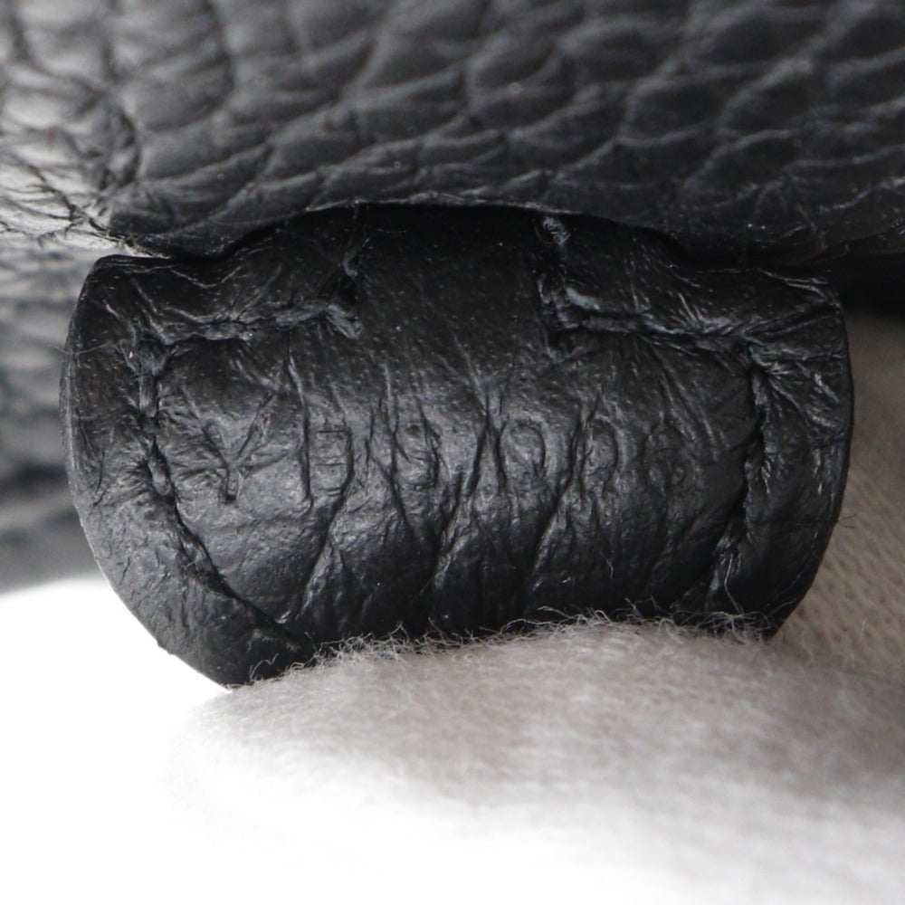 HERMES Shoulder Bag Taurillon Clemence Black/Gold Metal Amazone Evelyn TPM