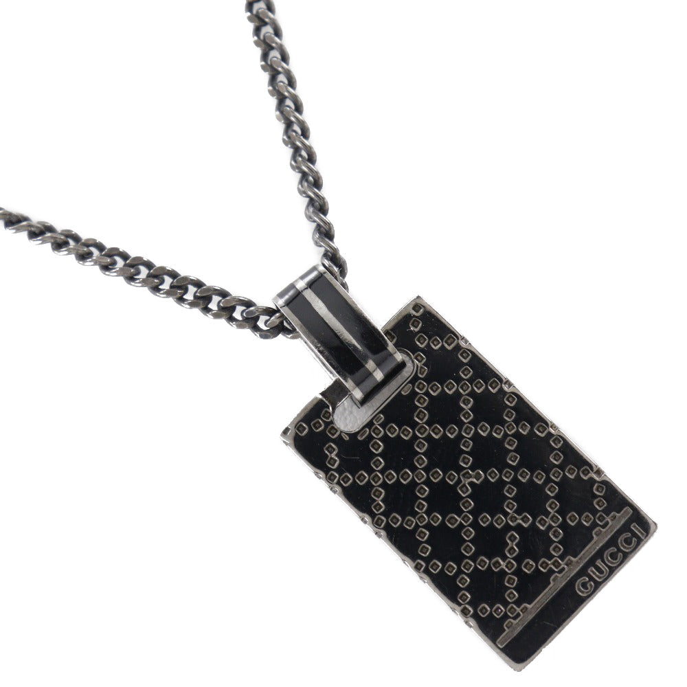 GUCCI Necklace Silver925 black plate Diamantissima unisex(Unisex) Used
