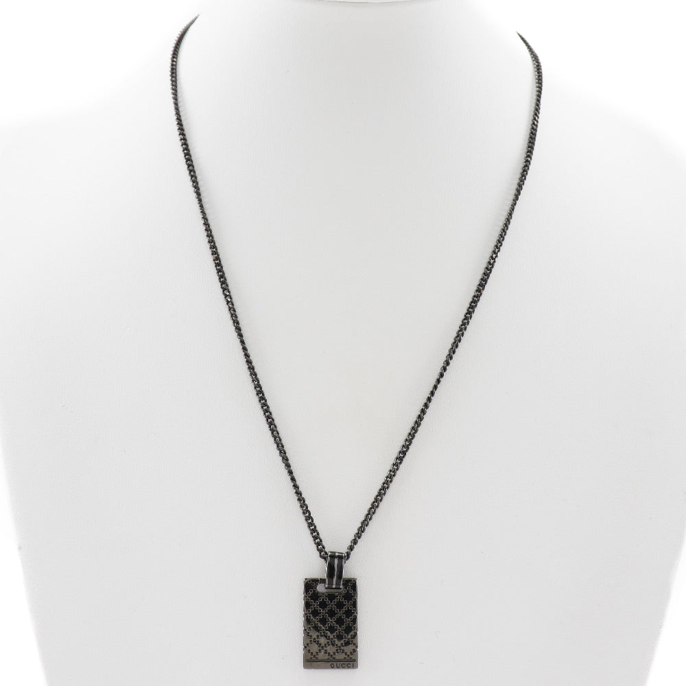GUCCI Necklace Silver925 black plate Diamantissima unisex(Unisex) Used