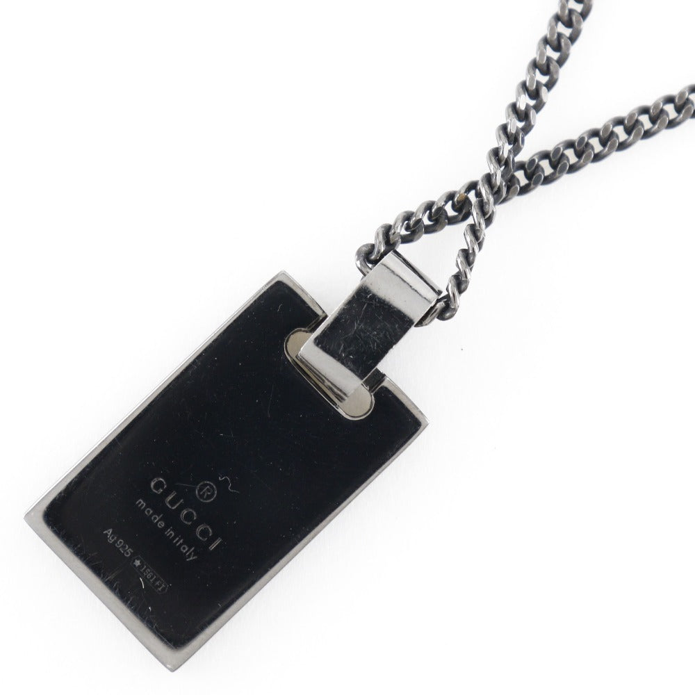 GUCCI Necklace Silver925 black plate Diamantissima unisex(Unisex) Used