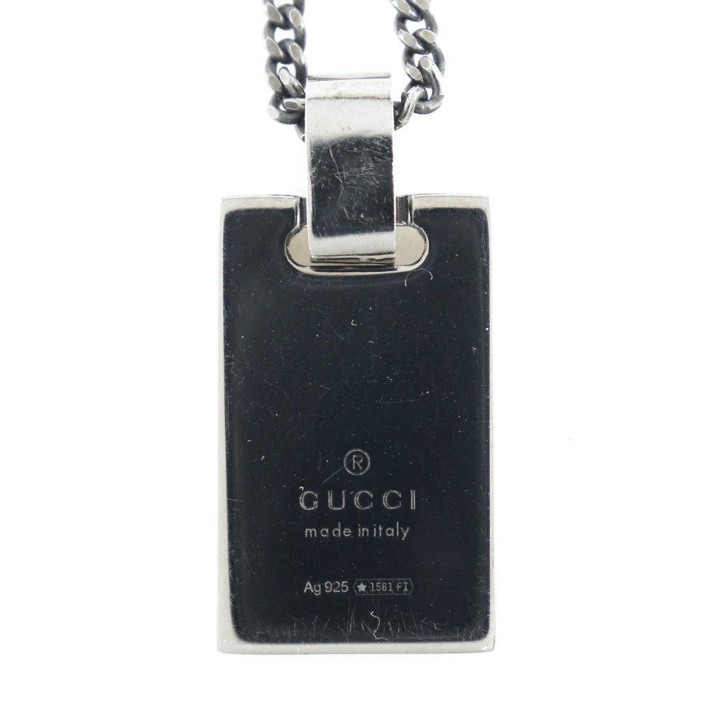 GUCCI Necklace Silver925 black plate Diamantissima unisex(Unisex) Used