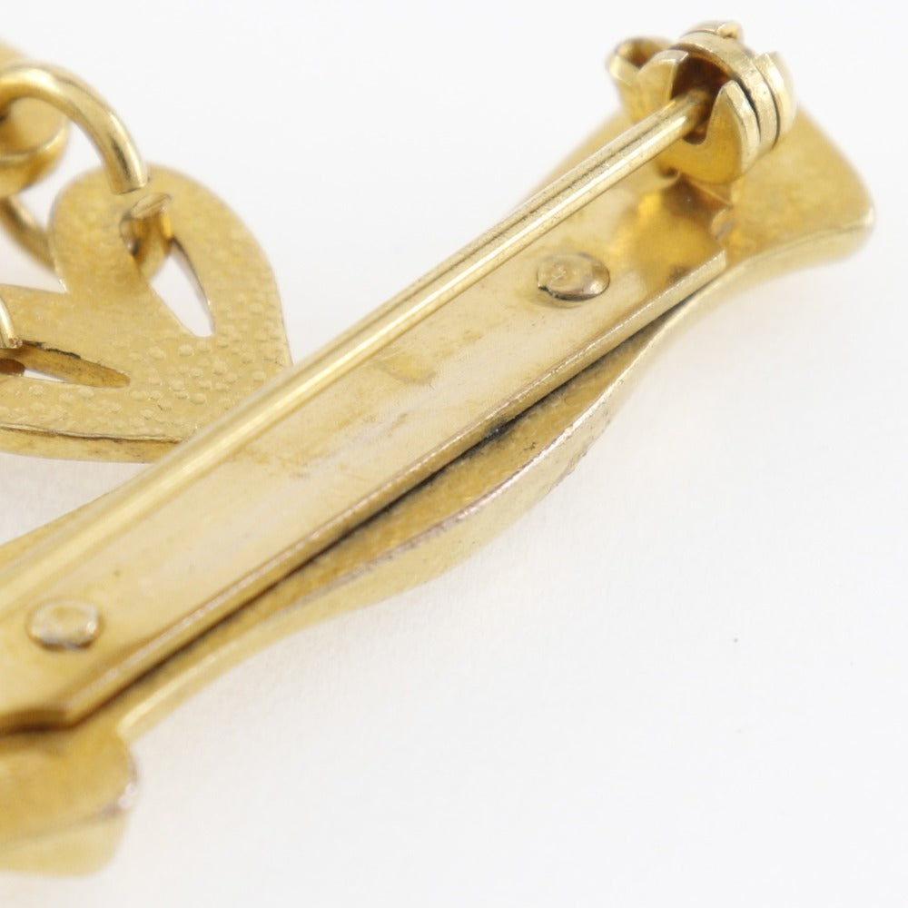 HERMES Brooch Plated Gold gold vintage LES FETES EN HERMES Skate shoes Women Used