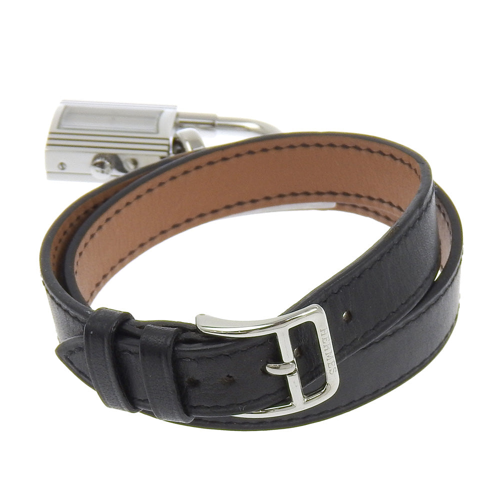 HERMES Watches Quartz KE1.210 Stainless Steel , Embossed Leather Silver Kelly watch Silver dial