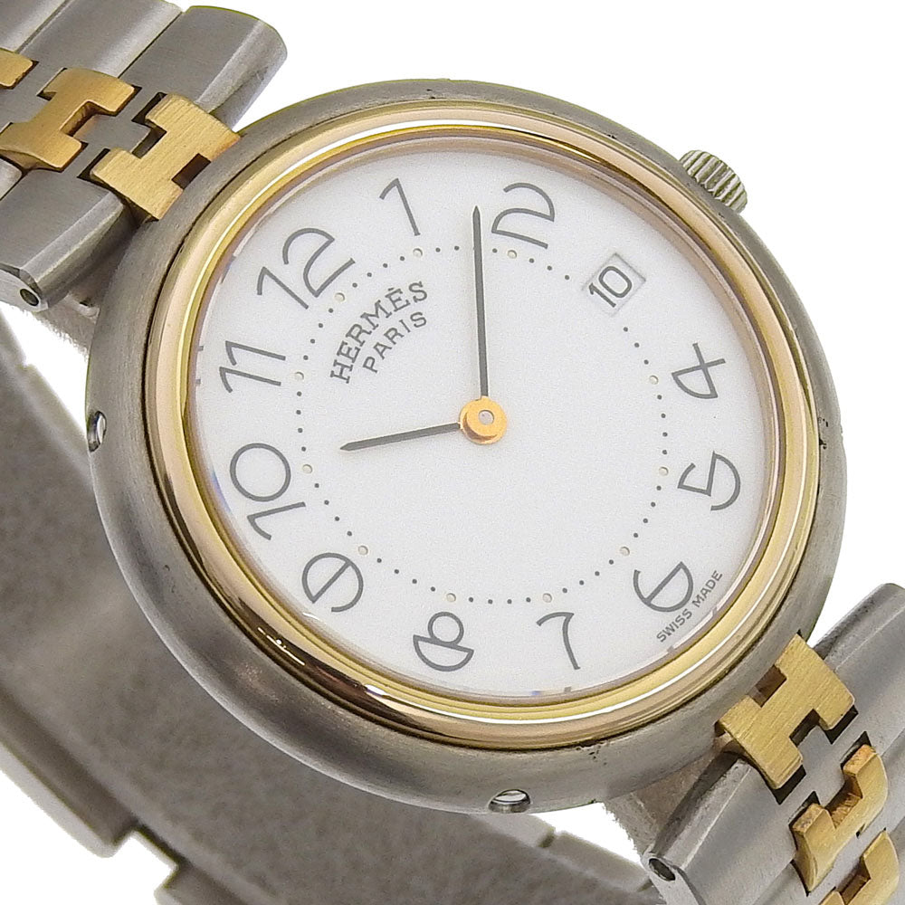 HERMES Watches Quartz Stainless Steel , Plated Gold Silver combination Profile date White dial