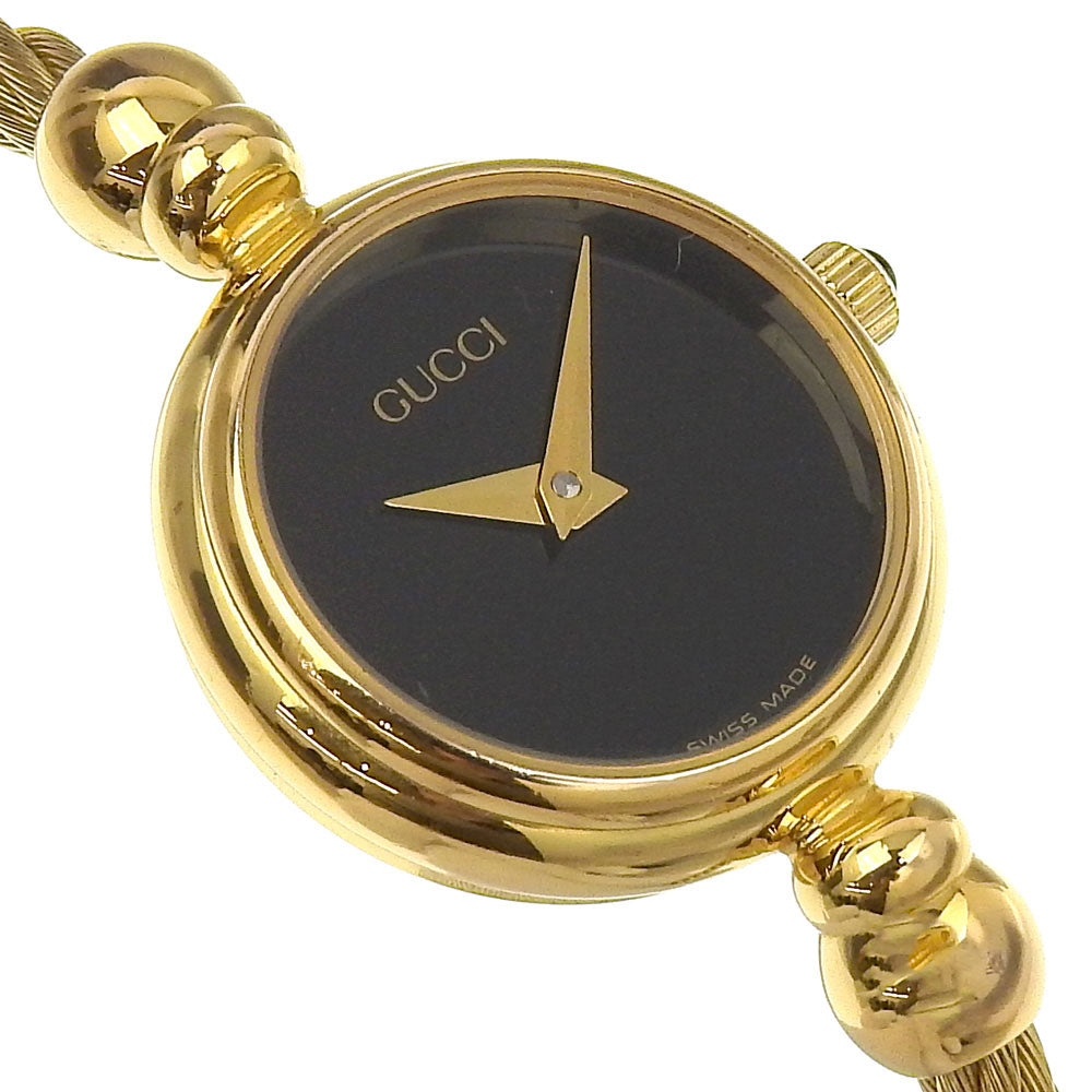 GUCCI Watches Quartz 2700.2.L Plated Gold gold Bangle black dial