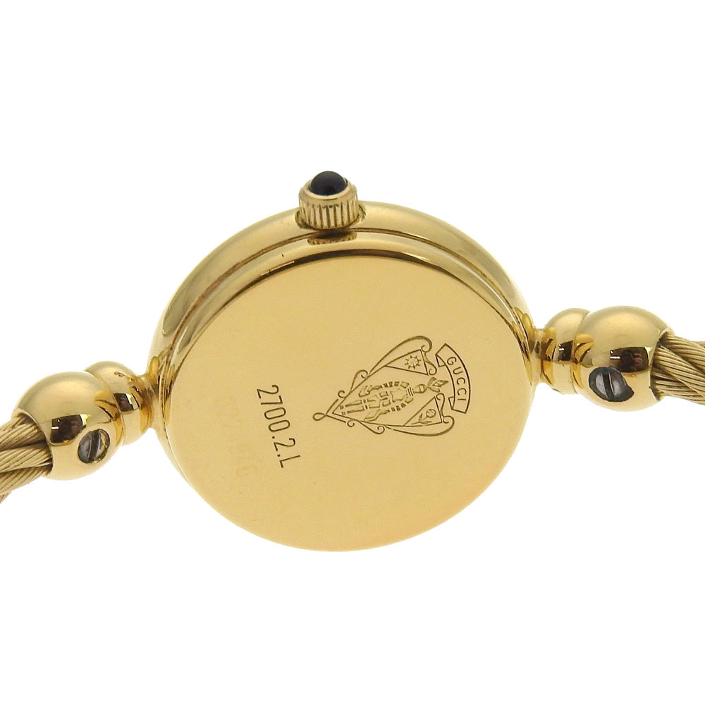 GUCCI Watches Quartz 2700.2.L Plated Gold gold Bangle black dial