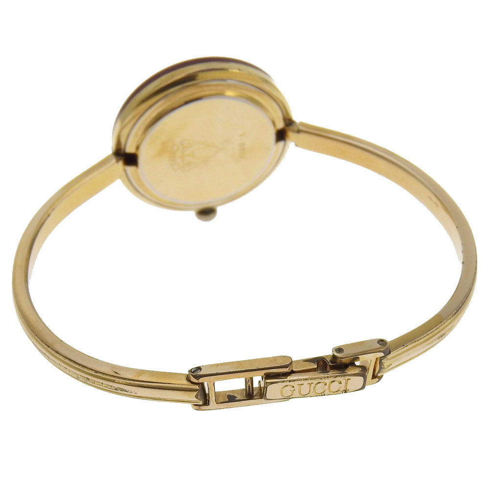 GUCCI Watches Quartz 1100-L Plated Gold gold Change bezel White dial