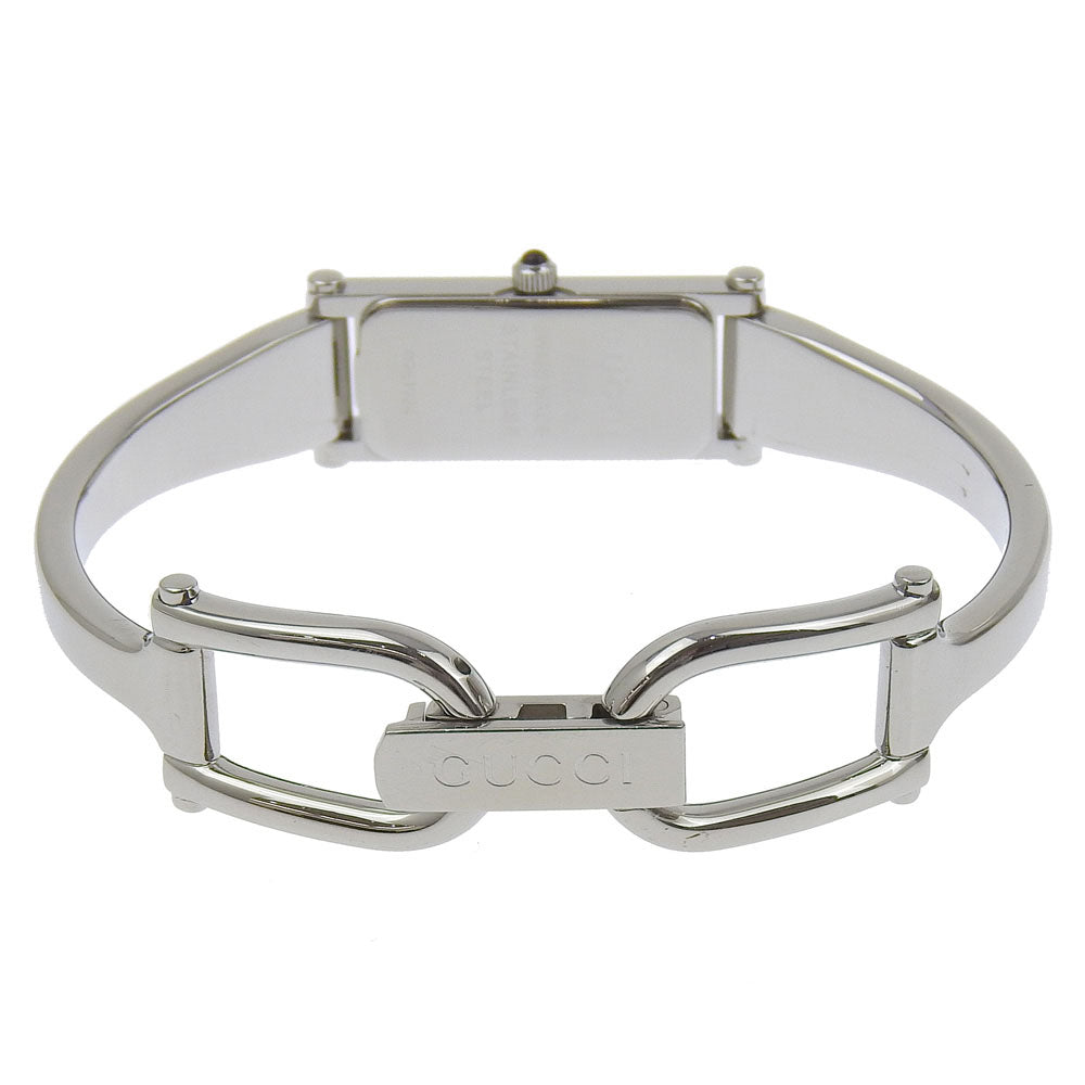 GUCCI Watches Quartz 1500L Stainless Steel Silver Bangle watch Silver dial