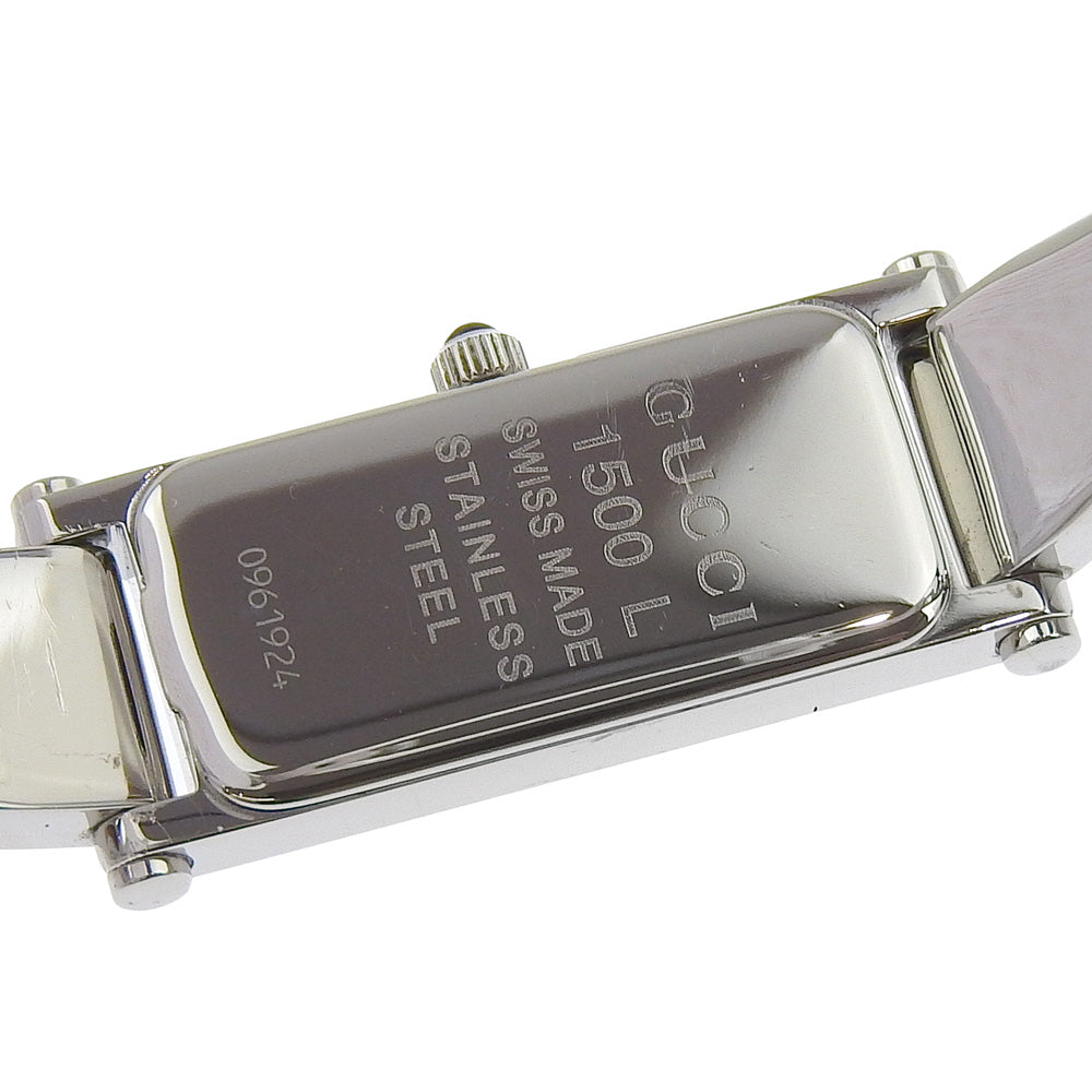 GUCCI Watches Quartz 1500L Stainless Steel Silver Bangle watch Silver dial