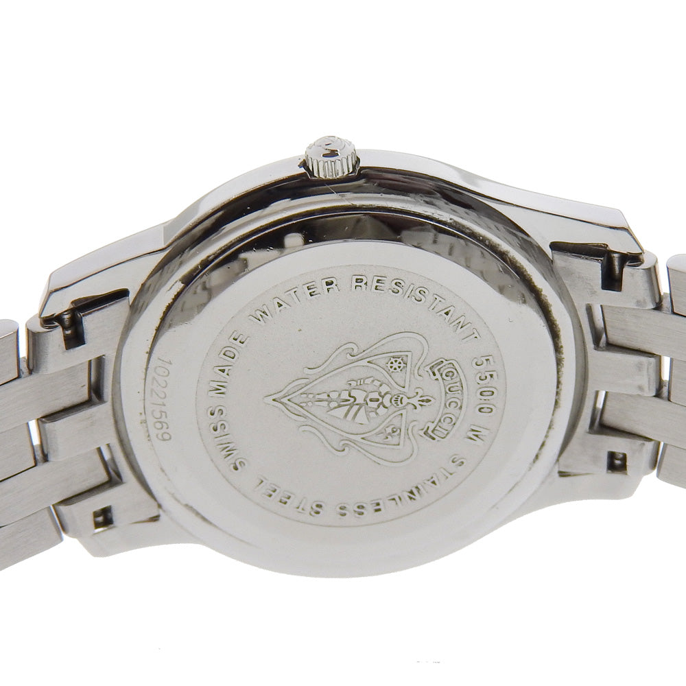 GUCCI Watches Quartz 5500M Stainless Steel Silver black dial