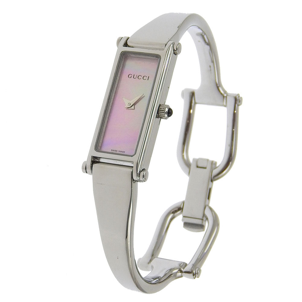 GUCCI Watches Quartz 1500L Stainless Steel Silver shell Pink shell dial