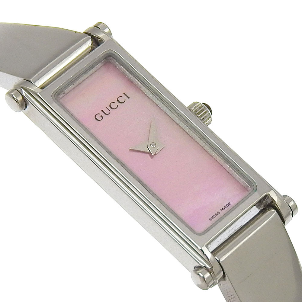 GUCCI Watches Quartz 1500L Stainless Steel Silver shell Pink shell dial