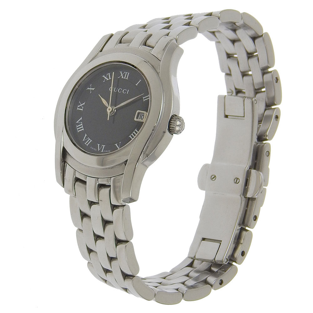 GUCCI Watches Quartz 5500L Stainless Steel Silver black dial
