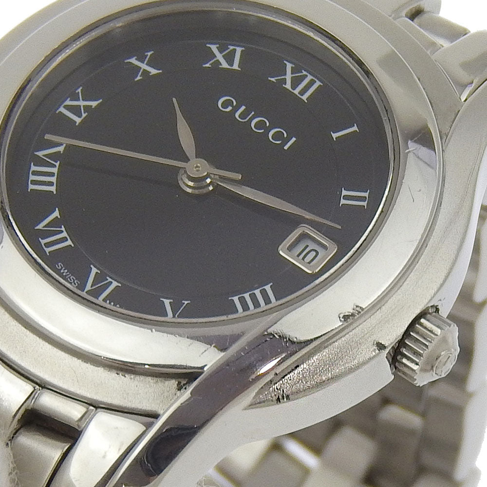 GUCCI Watches Quartz 5500L Stainless Steel Silver black dial