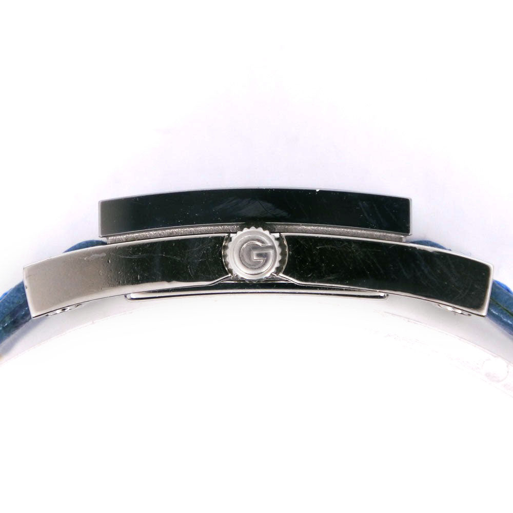 GUCCI Watches Quartz 7900P Stainless Steel , Leather Silver/light blue Silver dial Women Used