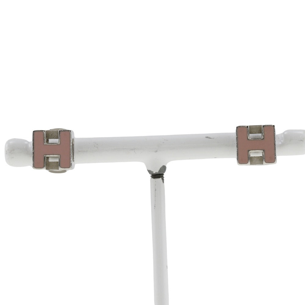 HERMES Pierce metallic Silver H cube Cardue Ash Women Used