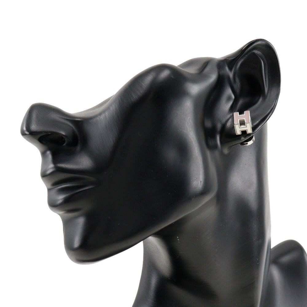 HERMES Pierce metallic Silver H cube Cardue Ash Women Used