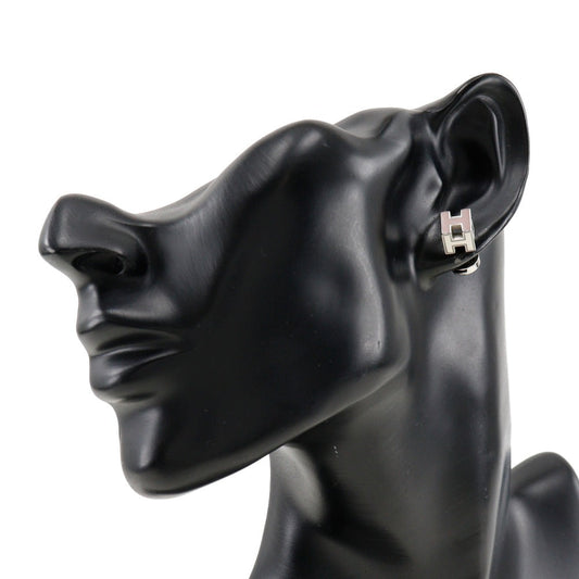 HERMES Pierce metallic Silver H cube Cardue Ash Women Used