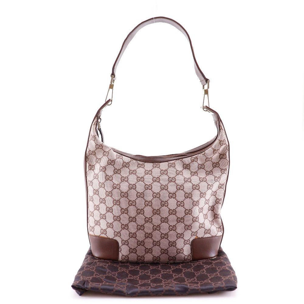 GUCCI Shoulder Bag 001.4204 GG canvas, leather Brown one belt Women Used