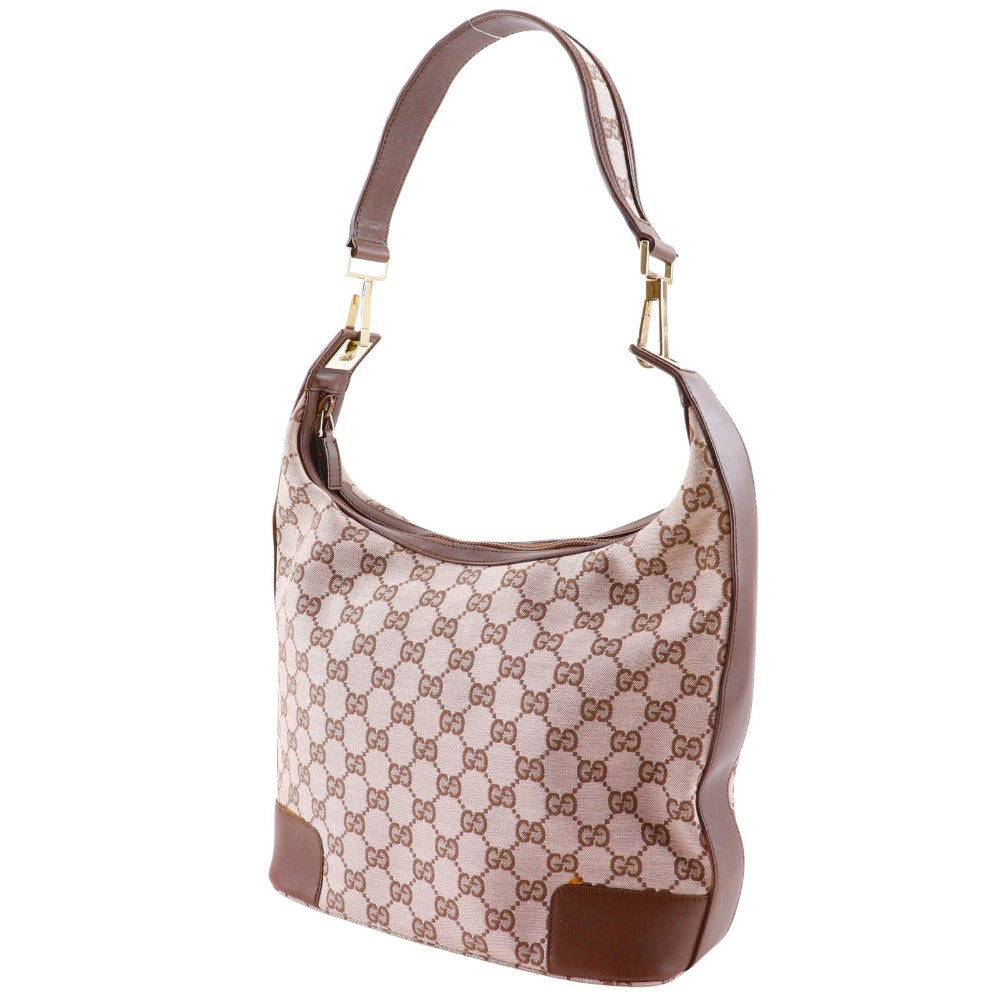 GUCCI Shoulder Bag 001.4204 GG canvas, leather Brown one belt Women Used