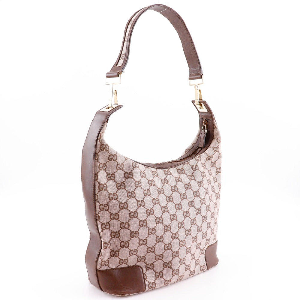 GUCCI Shoulder Bag 001.4204 GG canvas, leather Brown one belt Women Used