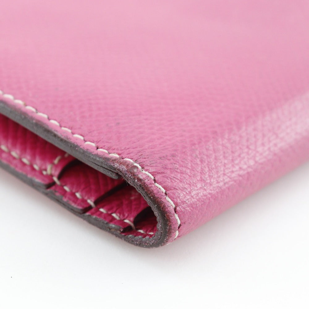 HERMES Long Wallet Purse Epsom pink Bean