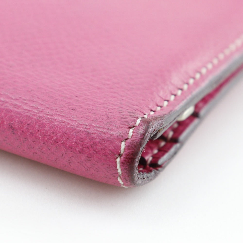 HERMES Long Wallet Purse Epsom pink Bean