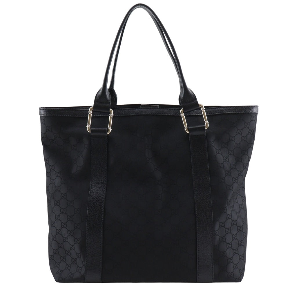 GUCCI Tote Bag 341536 Nylon canvas black outlet GG