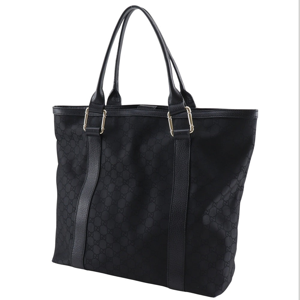 GUCCI Tote Bag 341536 Nylon canvas black outlet GG