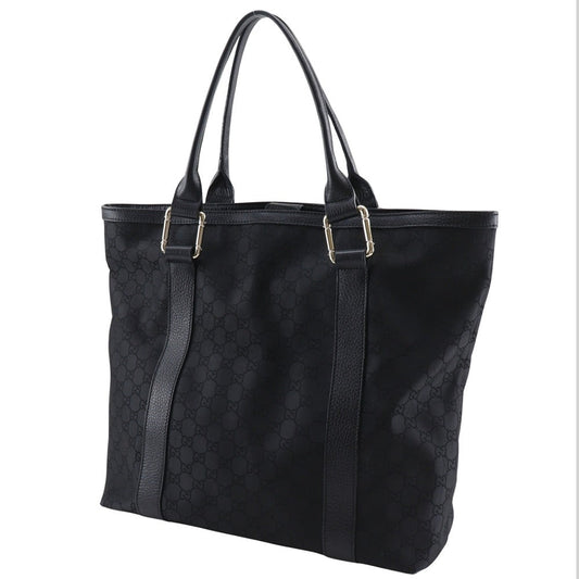 GUCCI Tote Bag 341536 Nylon canvas black outlet GG
