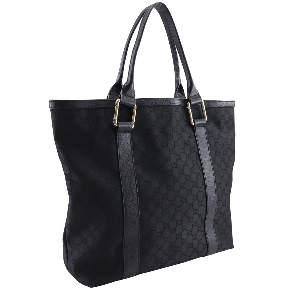 GUCCI Tote Bag 341536 Nylon canvas black outlet GG