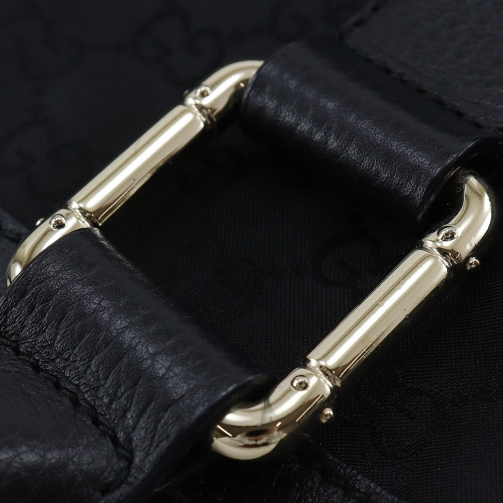 GUCCI Tote Bag 341536 Nylon canvas black outlet GG