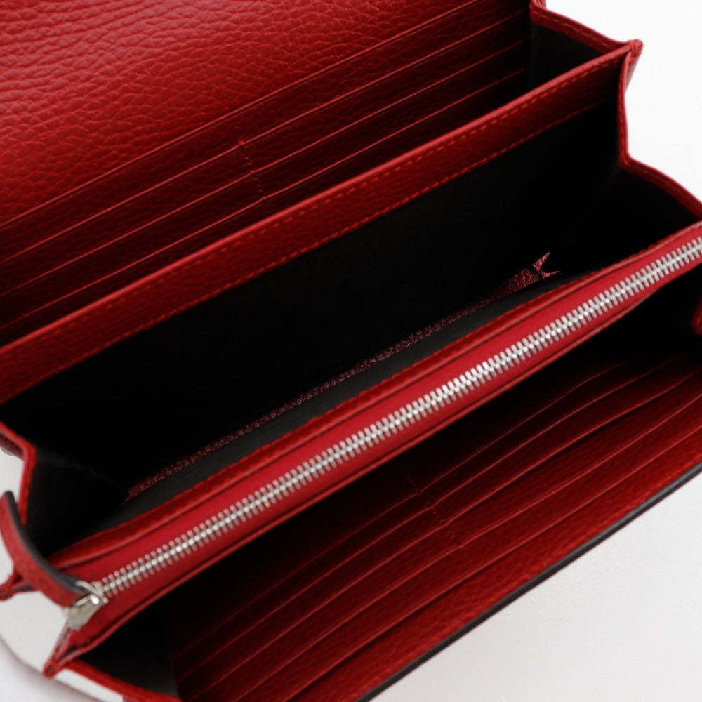 GUCCI Shoulder Bag 401231 Calfskin Red Chain wallet Dionysus