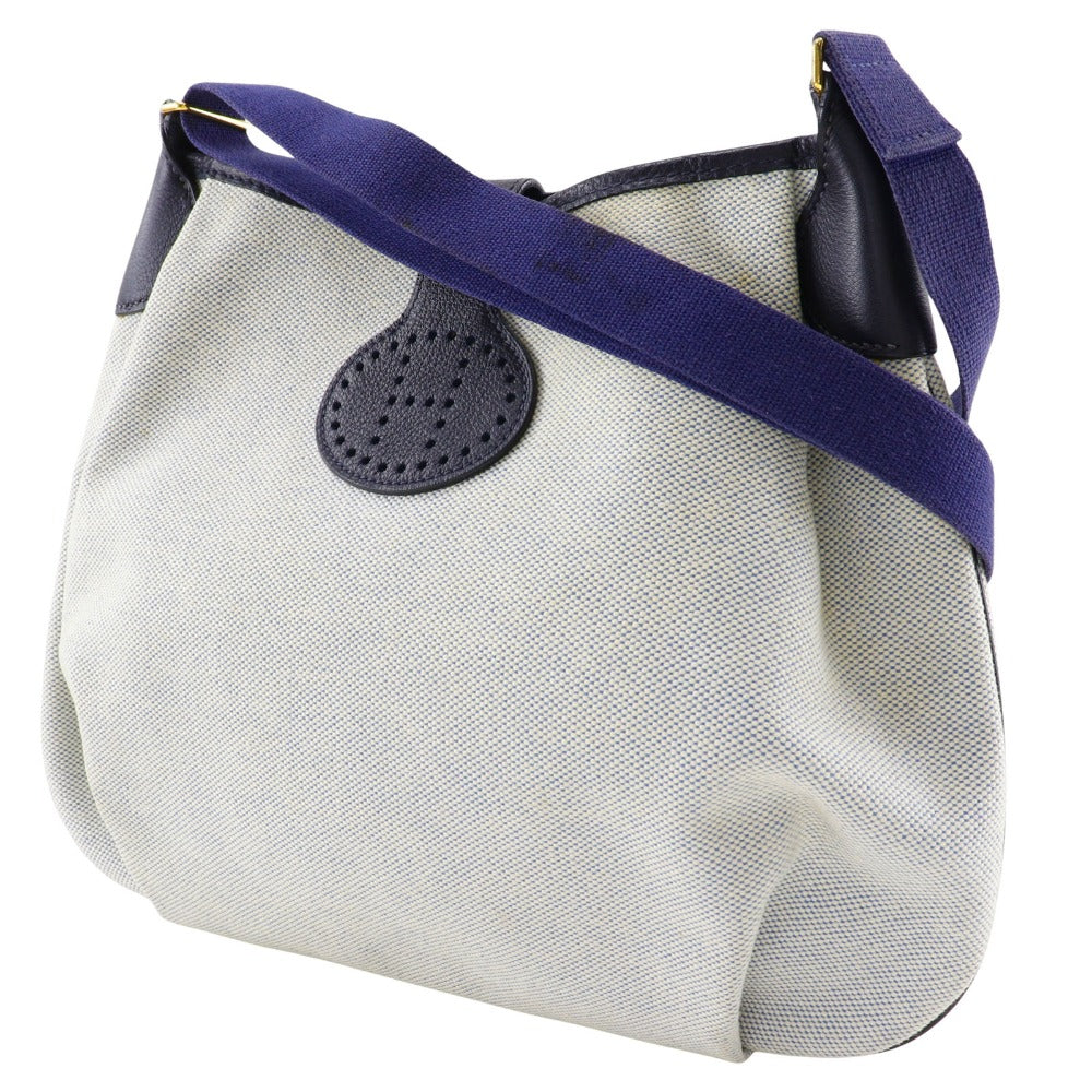 HERMES Shoulder Bag Tower ash Gray / navy Rodeo