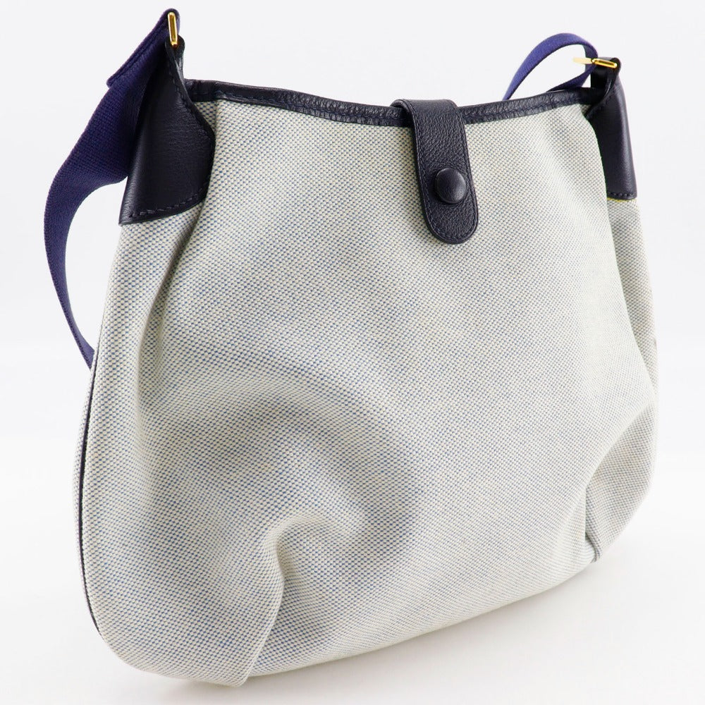 HERMES Shoulder Bag Tower ash Gray / navy Rodeo