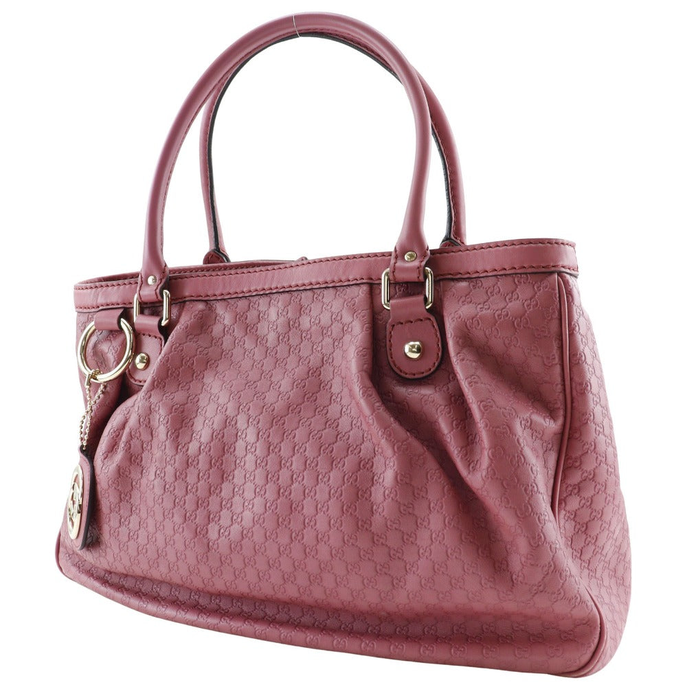 GUCCI Tote Bag 296835 マイクログッチシマ Sima leather pink Micro Guccisima Sukey