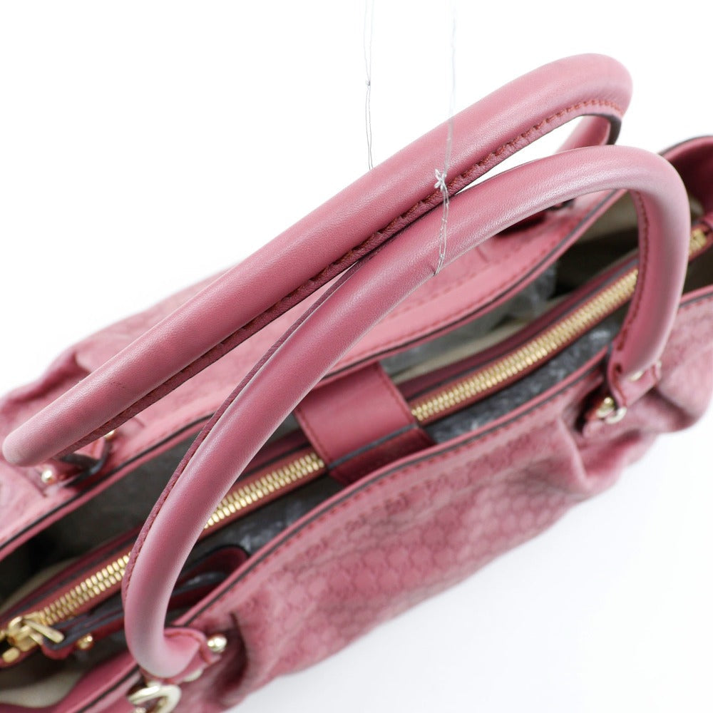 GUCCI Tote Bag 296835 マイクログッチシマ Sima leather pink Micro Guccisima Sukey